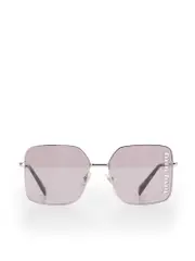Violet Square Frame Metal Sunglasses