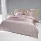 Bedding Set 4 Pieces Lace Heavy Silk Cotton Duvet Cover Flat Sheet 2 Pillowcases