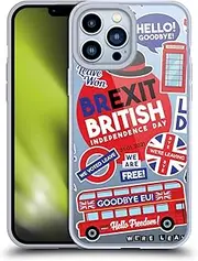 Head Case Designs Icons Brexit Soft Gel Case Compatible with Apple iPhone 13 Pro Max