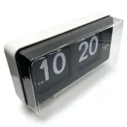 NEW Jadco Harvey Digital Flip Card Wall & Desk Clock, White, 12hr, 29cm