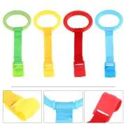 4 Pcs Pull up Rings for Baby Standing to Toddler Crib Hand Elastic