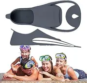 Swim Flippers – Compact Fins for Pool and Open Water | Comfortable Adjustable Swimming Gear for Kids, Men, and Women, Ideal for Snorkeling, Travel, Diving, and Water Sport Activities