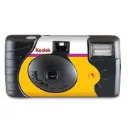 Kodak Disposable HD Power Flash Single Use Camera, Worry-Free picture taking made easy! (27 + 12 exposures) yellow/black - One Time Use [3961315]