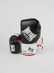 Pro Sirius Boxing Gloves Leather Laces Black 10oz