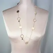 Metal Necklace 32"-34" Long Copper-tone Single Strand