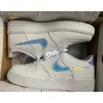 韓國代購 NIKE AIR FORCE 1 LV8 彩虹像素 白鐳射 休閒鞋 小白鞋 CW1577-100