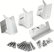 4/8PCS Solar Panel Mounting Brackets Kit | Heavy-Duty Z Bracket Set for Flat Roof/Wall Mount | Aluminum Alloy Solar Panel Mounts for RV, Boat, Cabin (50W-150W)