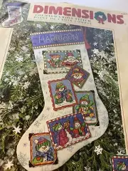 2001 Dimensions "Snowmen Snapshots Stocking" Counted Cross Stitch Kit #8668 NEW