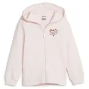 Puma Essential Mix Mtch Full Zip Hoodie Youth Girls Pink Casual Outerwear 676831