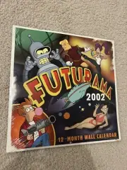 Futurama Wall Calendar, 2002 - Ultra RARE