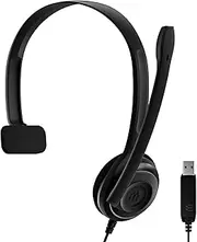 Sennheiser EPOS I PC 7 USB - Lightweight Single-Sided On-Ear Headset PC - Wired Headphones - Passive Microphone with Noise Cancellation, Online Calls & Lessons - Mac, PC & Laptop Compatible