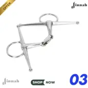 Horse Snaffle Bit, Stainless Steel Full Cheek Corkscrew Mouth French Link Loose