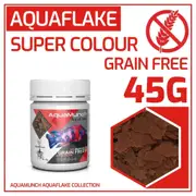 AquaMunch AquaFlake Fish Food - Super Color (Flake) For Fish Shrimp Snail Tank Aquarium