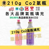在飛比找蝦皮購物優惠-高雄-各廠牌氣泡水氣瓶空瓶Co2填充210g-99.99%食