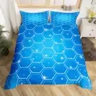 Comforter Cover Hexagonal Bedding Set Beehive Geometric Duvet Cover for
