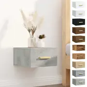 Wall-mounted Bedside Cabinet Wall Storage Nightstand Multi Colours vidaXL