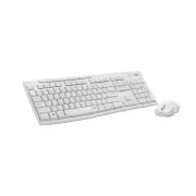 White Logitech MK295 Wireless Mouse & Keyboard Combo with SilentTouch Technology