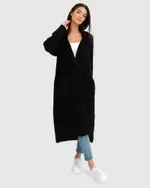 [Belle & Bloom] Born To Run Sustainable Sweater Coat - Black