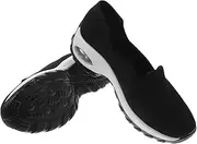 [SAFIGLE] 1pair Women Breathable Four Seasons Shoes Non-Slip Leisure Sneakers Comfortable Elastic Design for for Travel Daily Use for Spring Summer Autumn and Winter Black