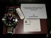 Davidoff Velocity Swiss Diver Men's Black Dial Automatic Stainless Watch F/S