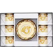 The House of Florence Medusa Luxe 12 Piece Demitasse Cup and Saucer Set