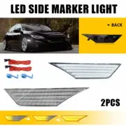 2x Dynamic Amber White Switchback LED Side Marker Light For 2016-21 Honda Civic