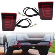 2x Red LED Dynamic Rear Bumper Brake Light For Mitsubishi Pajero V97 V98 2007-24 (for: Mitsubishi)