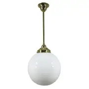 Standard 10 Inch 1 Light Pendant, Polished Brass