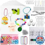 Altdeovk 309 PCS Shrinky Dink Sheets, A5 Shrinky Dink Keychain Kit, Shrink Di