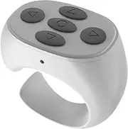 Blue-Tooth Remote Control Page Turner Wireless Camera Remote Shutter, Fingertip Page Turner Wireless Remote Control Scrolling Rings Rechargeable Selfie Button Controller for Phone