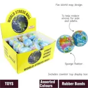 Stress Balls Squeeze Ball WORLD GLOBE Bouncy Balls Anxiety Toys Autism Toys