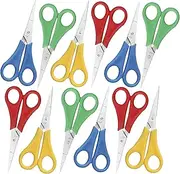 Kids Scissors 12 Count Pointed Kids Scissors right and left-handed scissors variety colors scissors for school kids Kid Scissors, Craft Scissors, School Scissors