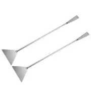Substrate Spatula Stainless Steel Aquarium Fish Tank Aquatic Plants Tool, 2 Pcs