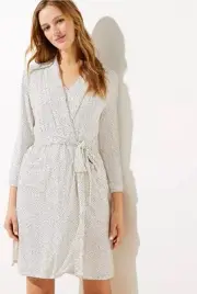 NWT Ann Taylor Loft Ditsy Dot Knit Robe Size Medium