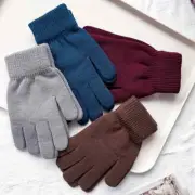 1 Pair of Adult Winter Knitted Magic Gloves Full Fingers Stretchy Warm Gloves