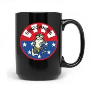 VF-111 Sundowners Tomcat Patch 15 oz UVDTF Black Mug