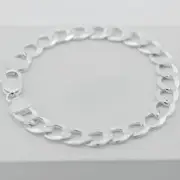 Men's 8" Sterling Silver 925,Miami Cuban Curb Chain,Bracelet 5mm + BOX