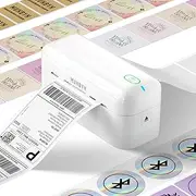 MUNBYN Bluetooth Shipping Label Printer, 4x6 Thermal Label Printer for Small Business, Compatible with iPhone, Android, Windows, macOS, Etsy, Shopify, Royal Mail, DHL, DPD, Evri, 402B, White
