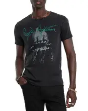 John Varvatos Jane's Addiction Graphic Print Raw Edge Tee