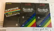 Betamax Tape Scotch L-750 + Supertape L-750 Sealed Lot Of 3 Tapes