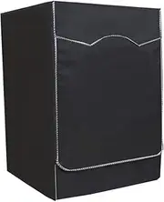 Washer/Dryer Cover,Zipper Design,Waterproof Dust-proof Moderately Sunscreen,(W27 D31 H38in) for Outdoor Top Load and Front Load Machine,Fit for Most 4-4.5 Cu.Ft Front-loading Machine (Black)