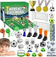 Christmas Countdown Calendar 2024 - Interactive Building Blocks Advent Calendar | Football Theme Stress Toy, Funny Christmas Countdown for Children with Blocks and Toys