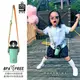 【韓國PURENINE】Kids兒童頂級時尚彈蓋隨身多功能保溫杯-290ML(附皮杯套+背帶)-湖水綠套黑蓋