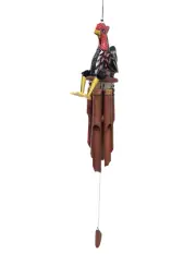 Beautiful Bamboo Bobbing ROOSTER CHICKEN BIRD Wind Chime Outdoor Garden Patio ar