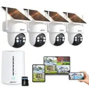 ANRAN 4MP Solar Battery Powered Wireless Home Security Camera CCTV System 64GB