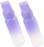 PLAFOPE Hair Coloring Bottle Set 2pcs Women's Hair Dye Comb Squeeze Bottle for Oiling Scalp Applicator