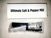 Ultimate Salt and Pepper Mill ~ C1940 ~ Black/Clear ~ Unbranded.