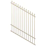 ProtectorAl 0350-1200W x 1500H Primrose Spear Top Pool Fence Panel Raked 16-30º