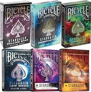 Bicycle Playing Cards 6 Deck Collector's Bundle | Bicycle Stargazer New Moon | Stargazer Observatory | Stargazer Nebula | Bicycle Stargazer | Bicycle Stargazer Sunspot | Bicycle Asteroid