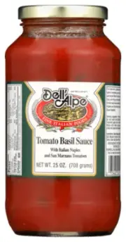 Dell Alpe Tomato Basil Sauce 25 oz (Pack Of 6)